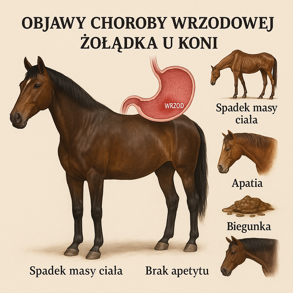 Choroba wrzodowa u koni – objawy, przyczyny i leczenie wrzodów żołądka