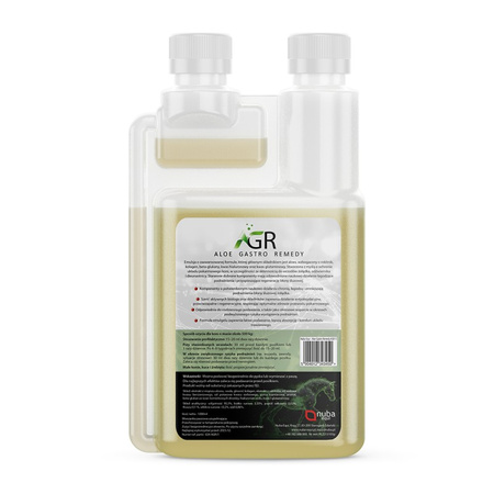 NUBA EQUI AGR Aloe Gastro Remedy - ochrona układu pokarmowego koni  - 1L