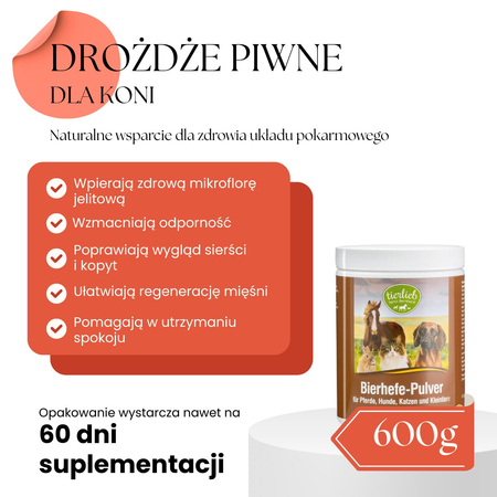 TRIELIEB Drożdże piwne dla koni witamina B prebiotyk 600g