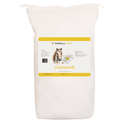 CAVELLA Zioła dla koni Rumianek Całe Kwiaty - 1KG