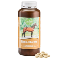 TIERLIEB Biotyna Suplement wspierający kondycję kopyt skóry i sierść dla koni 500 tabletek