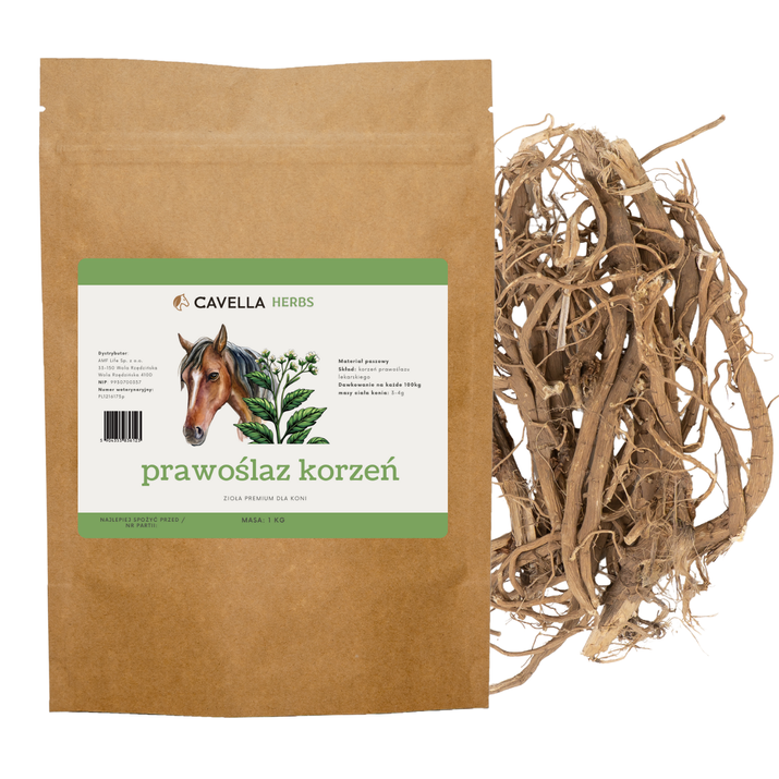 CAVELLA Zioła dla koni Prawoślaz korzeń 1kg