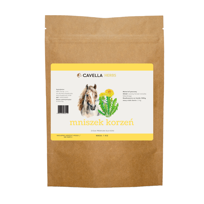 CAVELLA Zioła dla koni Mniszek korzeń - 1 kg 