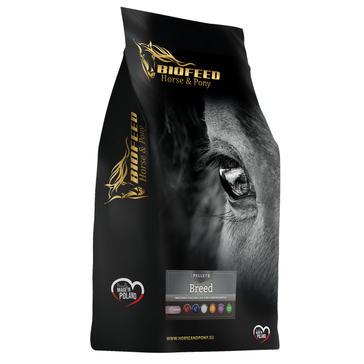 BIOFEED Horse & Pony Breed Pellets paszowa uzupełniająca dla koni i kuców hodowlanych - 25 kg