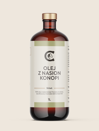 CAVELLA Olej z Nasion Konopi dla koni 1L