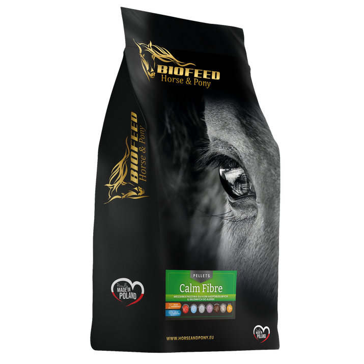 BIOFEED Horse & Pony Calm Fibre Pellets opracowana specjalnie dla koni z wrażliwym układem pokarmowym - 25 kg