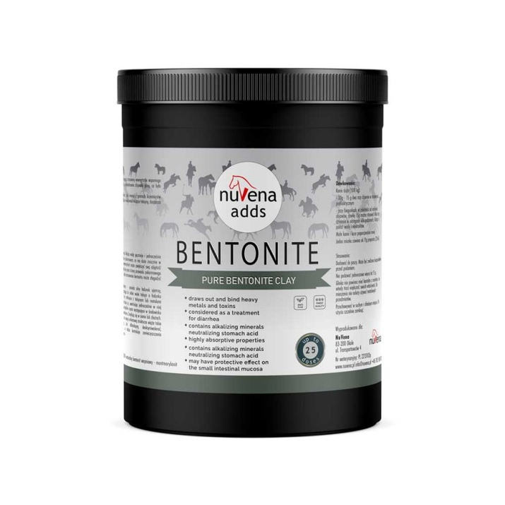 NuVena Bentonite wspomaga układ jelitowy w eliminacji toksyn dla koni - 800g