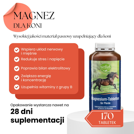 TIERLIEB Magnez dla koni - 170 tabletek