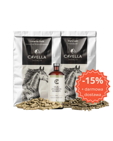 CAVELLA Zawsze w formie - Olej z konopi, Trawokulki, Lucerna granulowana