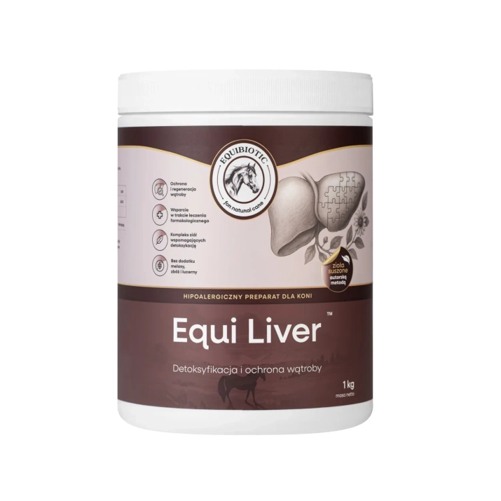 Equibiotic Equi Liver wspomaga regenerację i prawidłowe funkcjonowanie wątroby podczas farmakoterapii - 1kg 