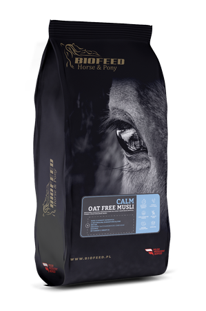 BIOFEED Horse & Pony Calm Oat Free Musli mieszanka paszowa z melisą dla koni z nadpobudliwością - 20 kg