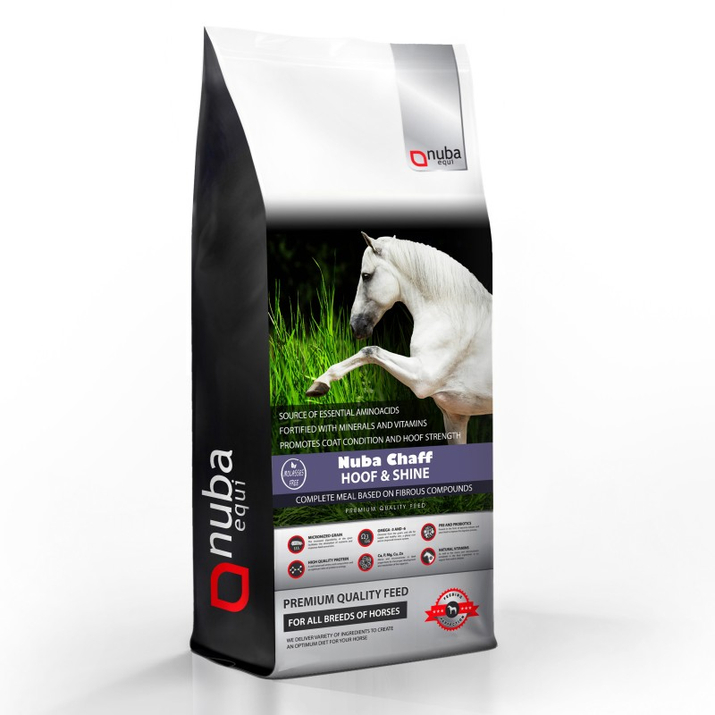 NUBA EQUI Hoof & Shine Chaff - sieczka wspomagająca zdrowy wzrost kopyt i skóry dla koni - 15kg
