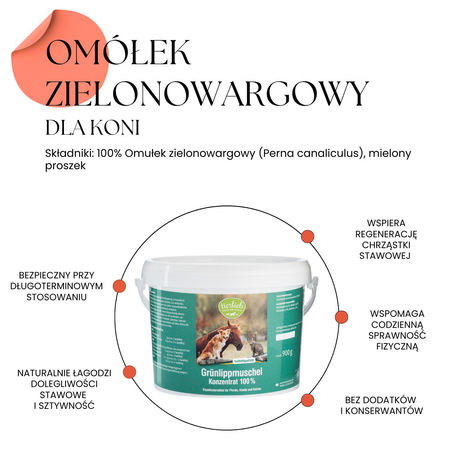 TIERLIEB Suplement na stawy ścięgna i aparat ruchu dla koni Omułek zielonowargowy 900g