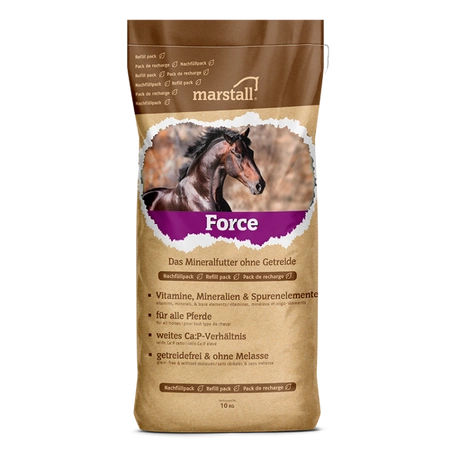 MARSTALL Force - bezzbożowy dodatek witaminowo-mineralny dla koni - 10KG