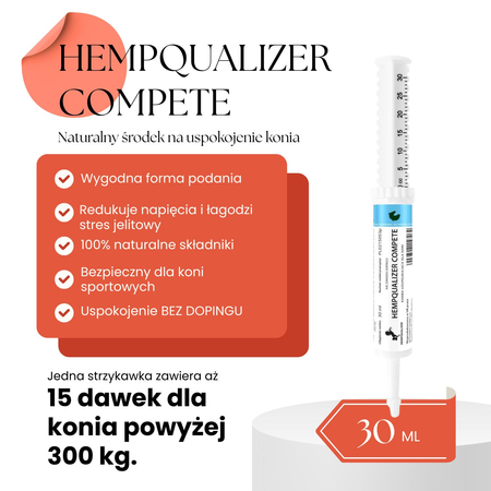 HEMPQUALIZER Compete Szybkie uspokojenie dla konia bez efektu otępienia 30 ml 