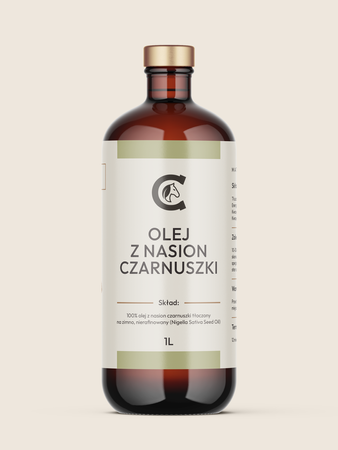 CAVELLA Olej z Nasion Czarnuszki dla koni 1L