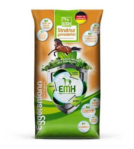EGGERSMAN NEMH Struktur Getreidefrei lekkostrawna mieszanka przeznaczona dla koni z wrażliwym przewodem pokarmowym - 20kg