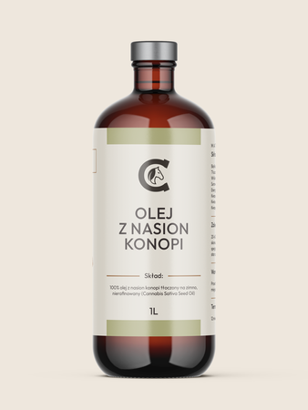 CAVELLA Olej z Nasion Konopi dla koni 1L