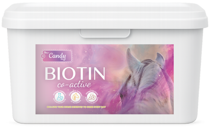 BIOFEED Horse & Pony Candy Biotin Co-Active zaawansowana mieszanka paszowa uzupełniająca dla koni i kuców - 1,8 kg