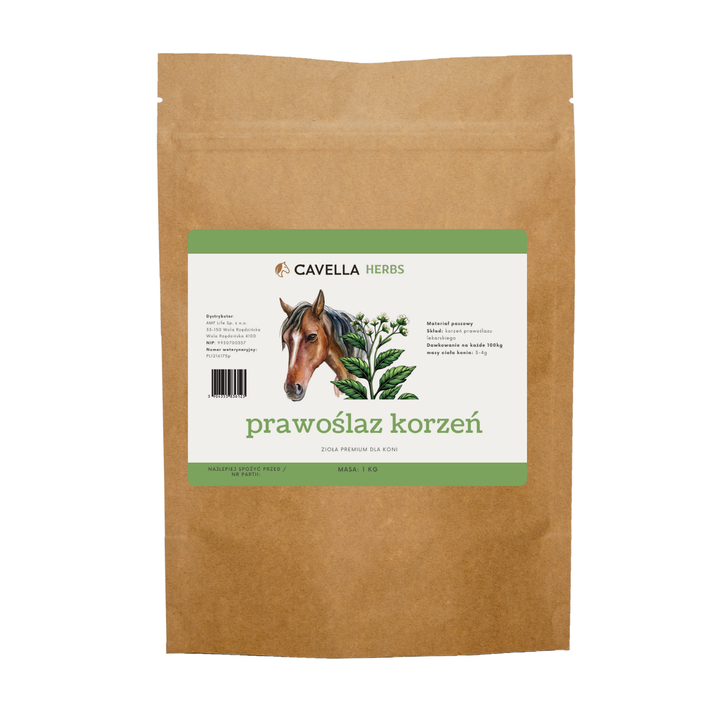 CAVELLA Zioła dla koni Prawoślaz korzeń 1kg