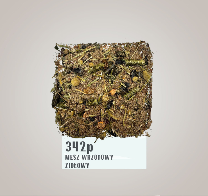  IL CAMPIONE „342 P” Mesz  Wrzodowy  Ziołowy dla koni łagodzący i chroniący błonę śluzową żołądka - 15 kg