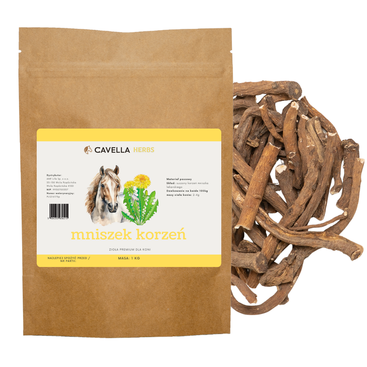 CAVELLA Zioła dla koni Mniszek korzeń - 1 kg 