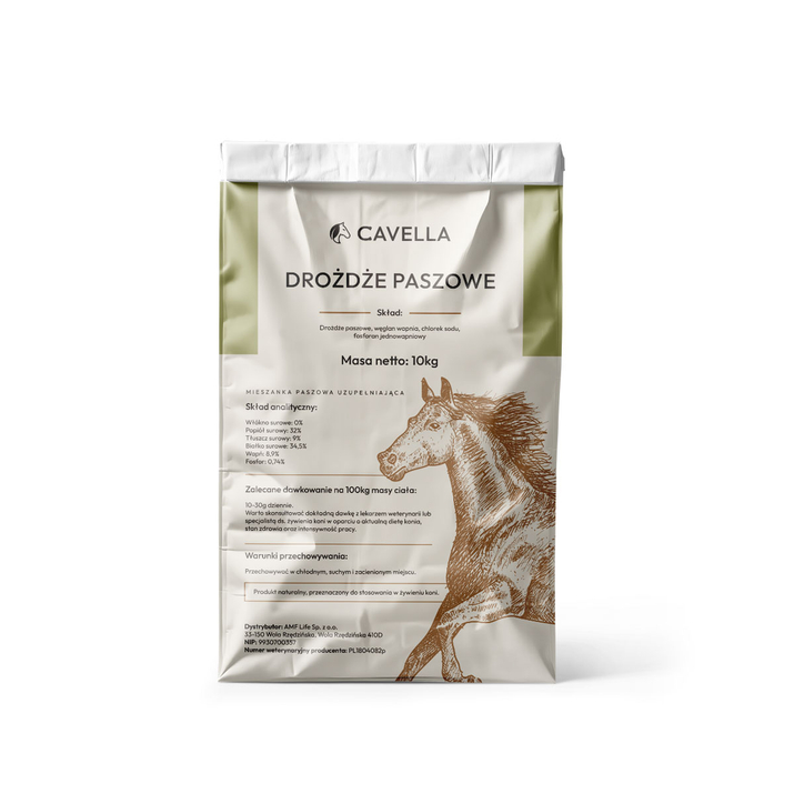 CAVELLA Drożdze paszowe dla koni - 10kg