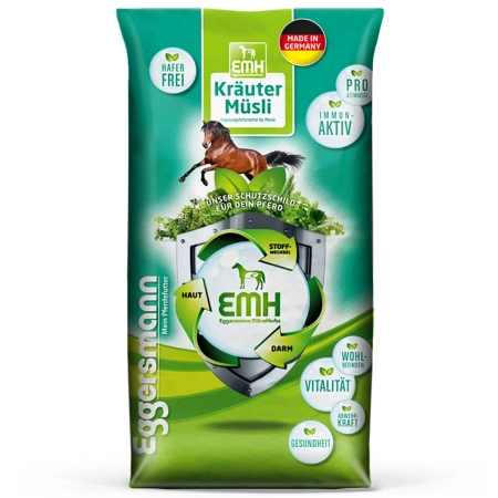 EGGERSMANN EMH Kräuter Müsli dla koni z problemami oddechowymi - 20 kg